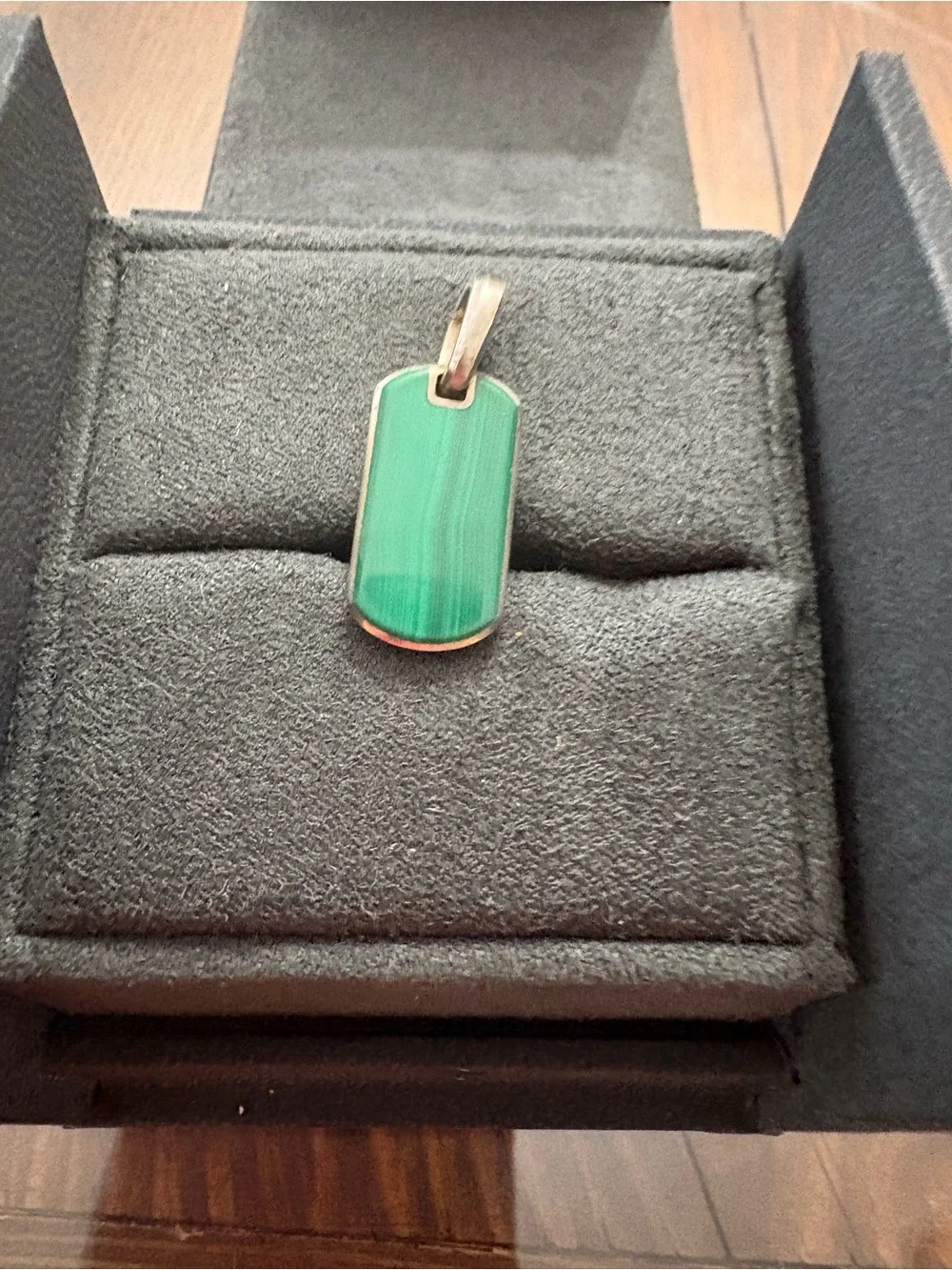 David Yurman Green-Tag Pendant in Silver